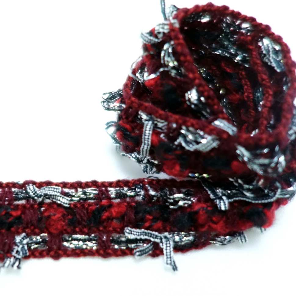 Fancy trim with silver lurex